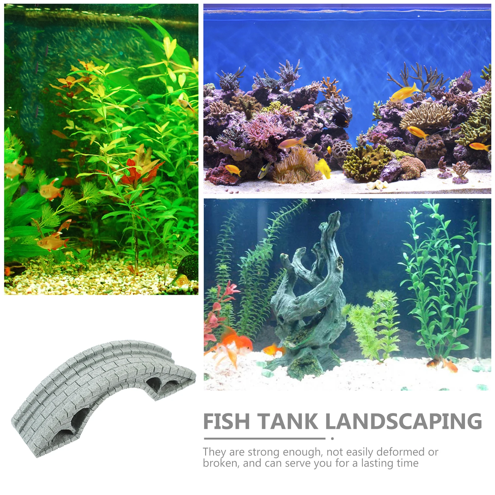 

Bridge Decor Miniature Vintage Lightweight Smooth Surface Durable Landscaping Ornament Aquarium Fish Tank Decoration
