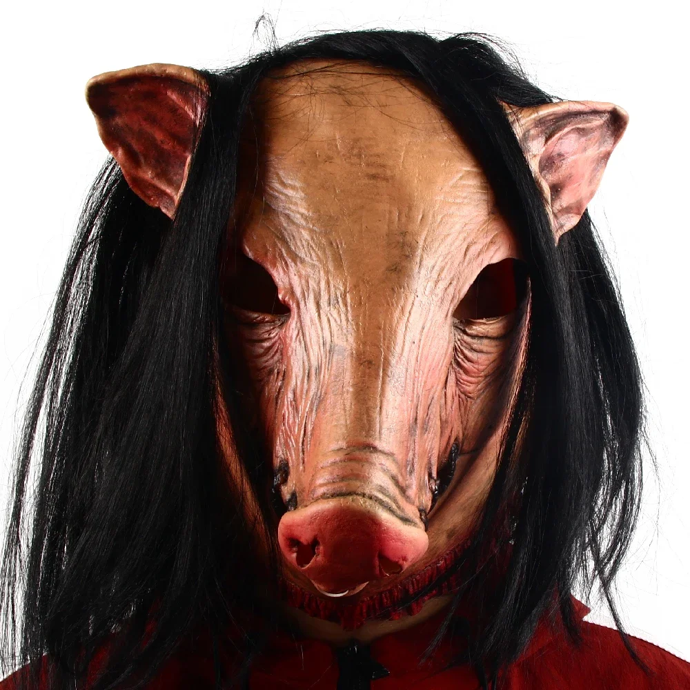 

Halloween Scary Saw Pig Head Mask, Cosplay Party, Horrible Animal Masks, Horror Adult Costume, Fancy Dress Accessories