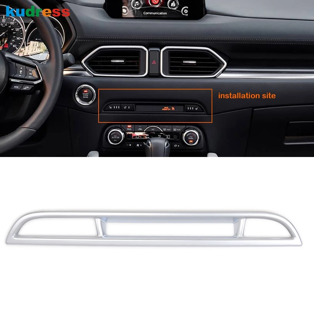 

For Mazda CX5 CX-5 KF CX-8 CX8 2017 2018 Matte Seat Heat Switch Panel Cover Trim Car Interior Accessories (For High Profile)