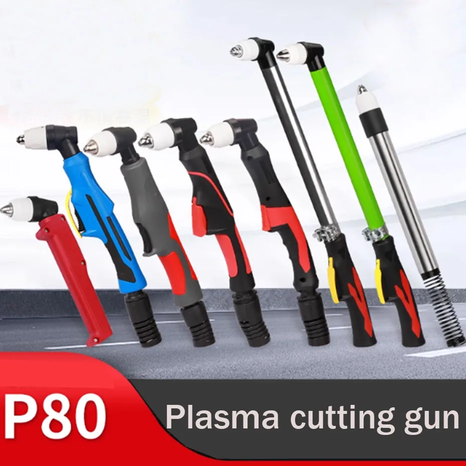 P80 straight round square handle cutting gun head LGK-100 plasma cutting machine accessories extended electrode ceramic nozzle