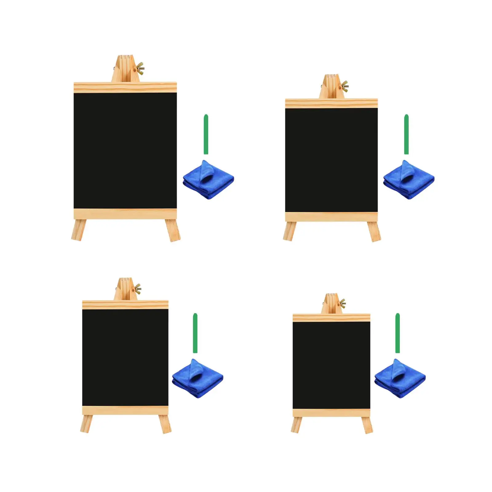 Wood Framed Standing Chalkboard Multifunctional Countertop Memo Board Durable