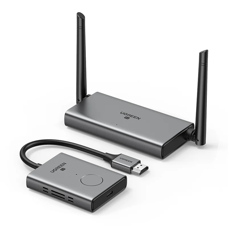 UGREEN 무선 HD-MI 연장기 비디오 송수신기 키트 5G 50M 전송 디스플레이 동글 (TV PC PS5/4용)