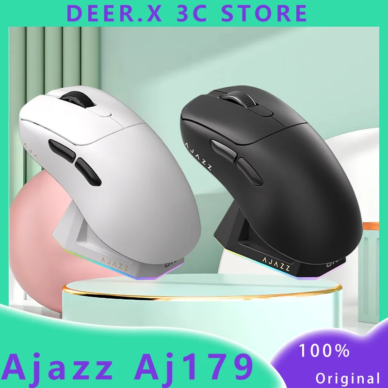 

Беспроводная мышь Ajazz Aj179 Paw3395 весит около 58 г и поддерживает скорость возврата 8k. Мышь под заказ для киберспорта