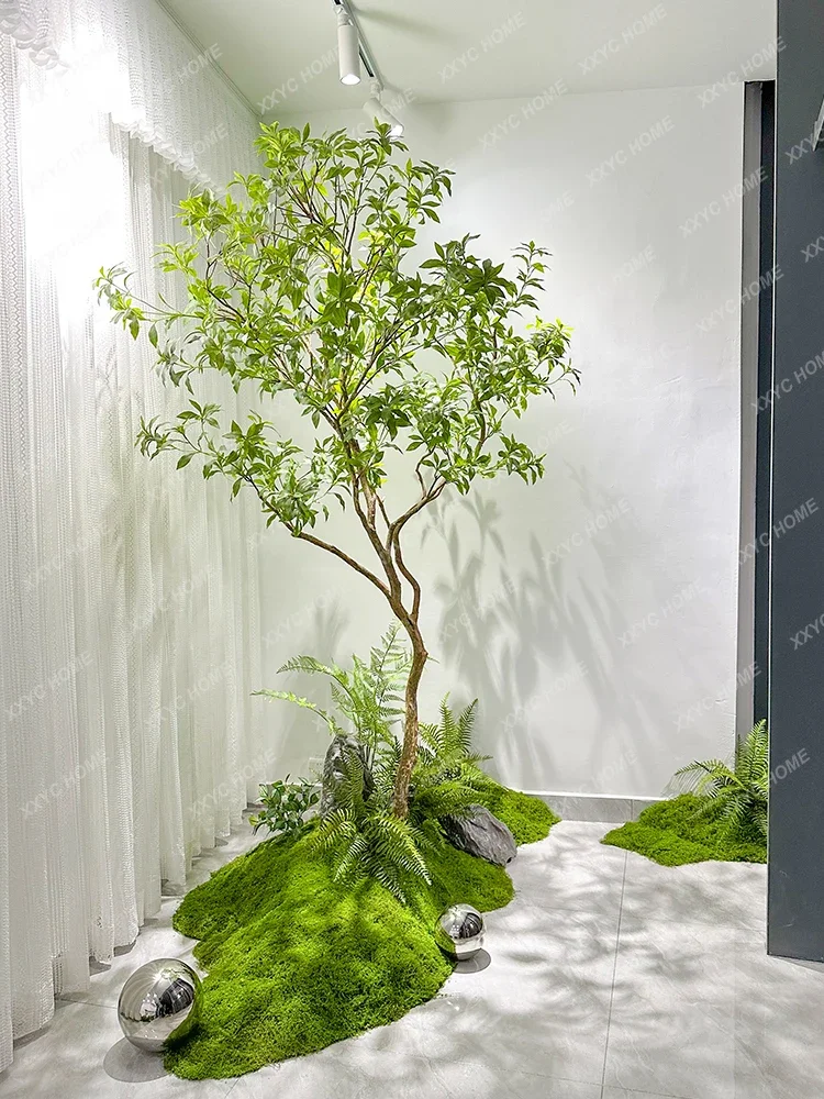 

Искусственное растение, ландшафтный дизайн, декоративное дерево, бионическое зеленое растение, большие искусственные деревья, простое пейзажное украшение для окна