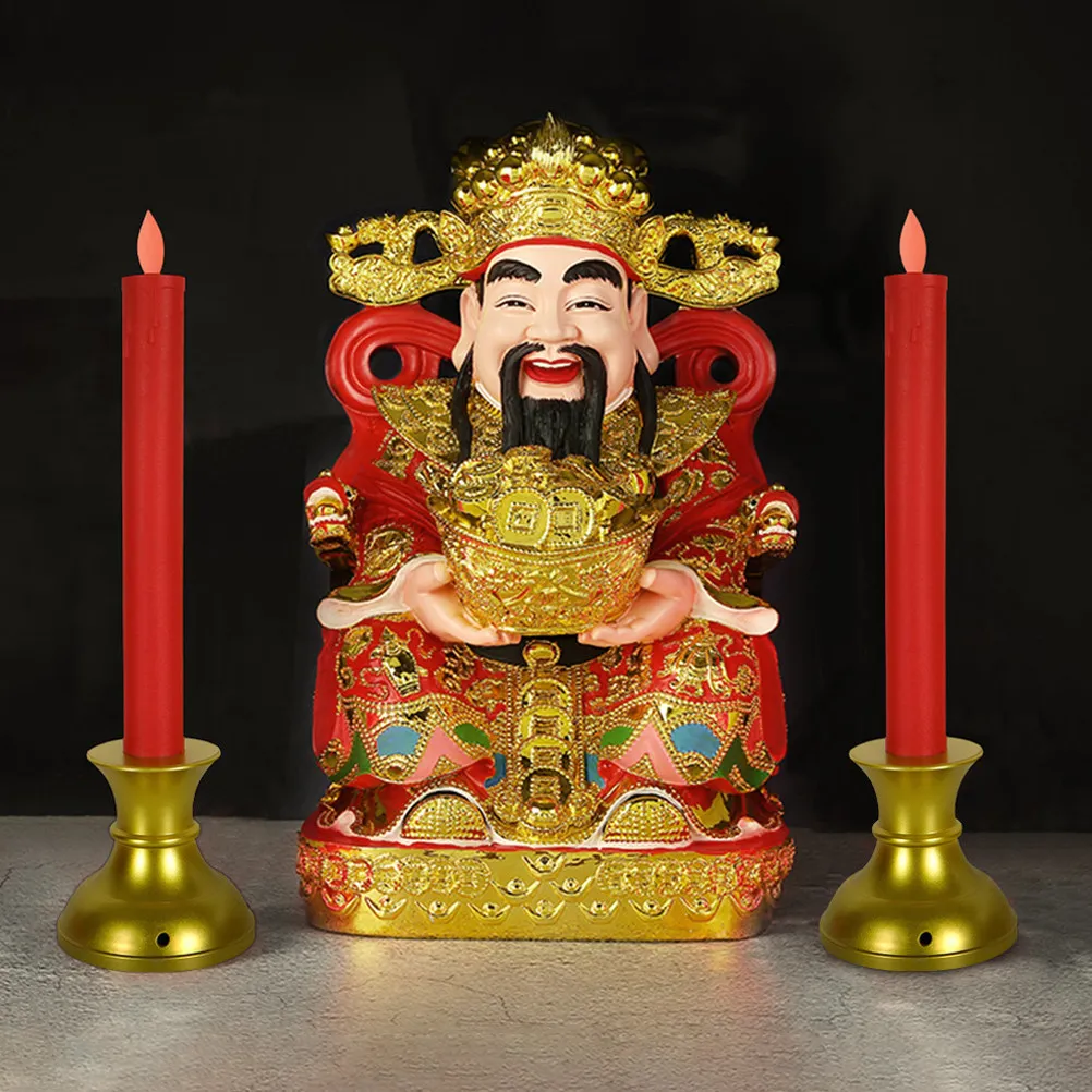 2Pcs USB Buddha Lights Flameless LED Rechargeable Decorative Lights for Weddings Parties Home Garden Patio