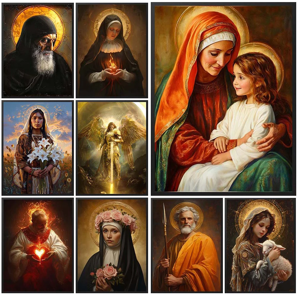 Affiche murale sur toile sans cadre, art mural, peinture, travail missionnaire, christianisme, croyant, religion vintage, gérer pour le salon