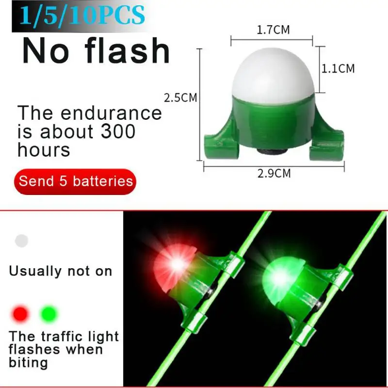 1/5/10 Pcs Upgrade Fishing Bite Alarm Electronic Fishing Alarm Night Alert Strike Bite Fishing Rod  Led Light Alert Glow Alarm