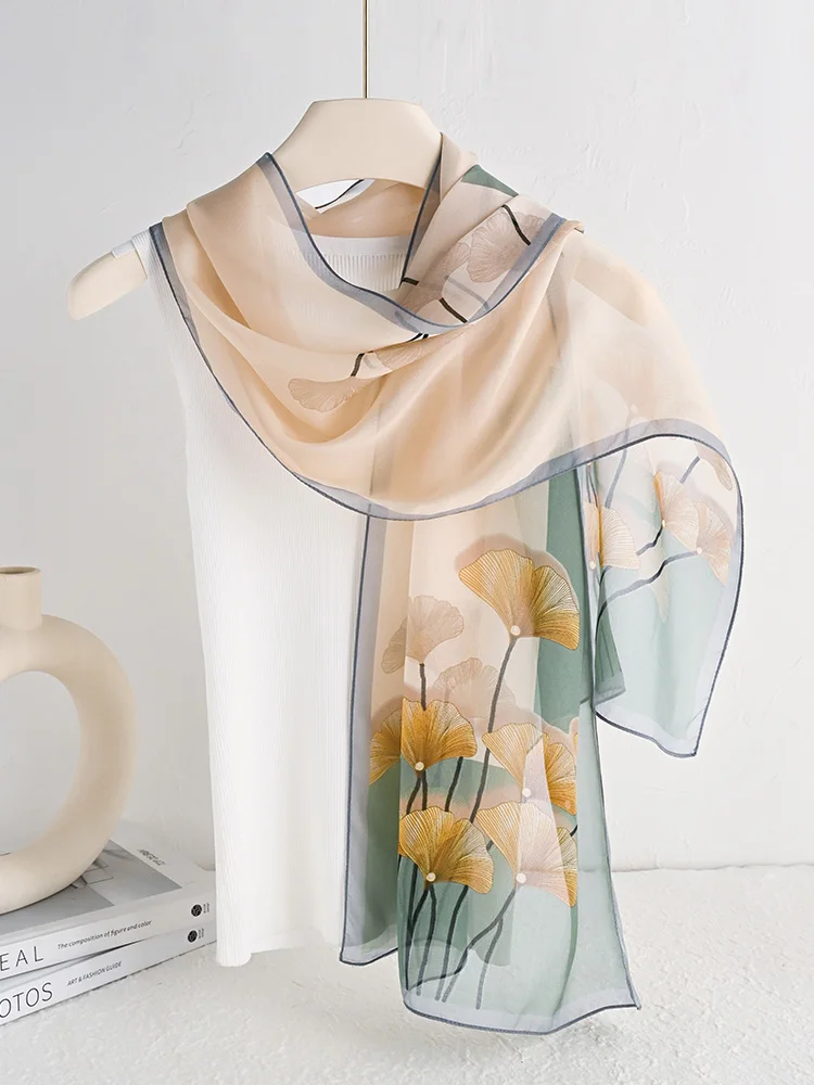 シルクスカーフ-レディース-ロング-薄手-新作-秋-ネックプロテクションスカーフ-高級感-ママのショールスカーフ-ネクタイ-帽子-カテゴリー