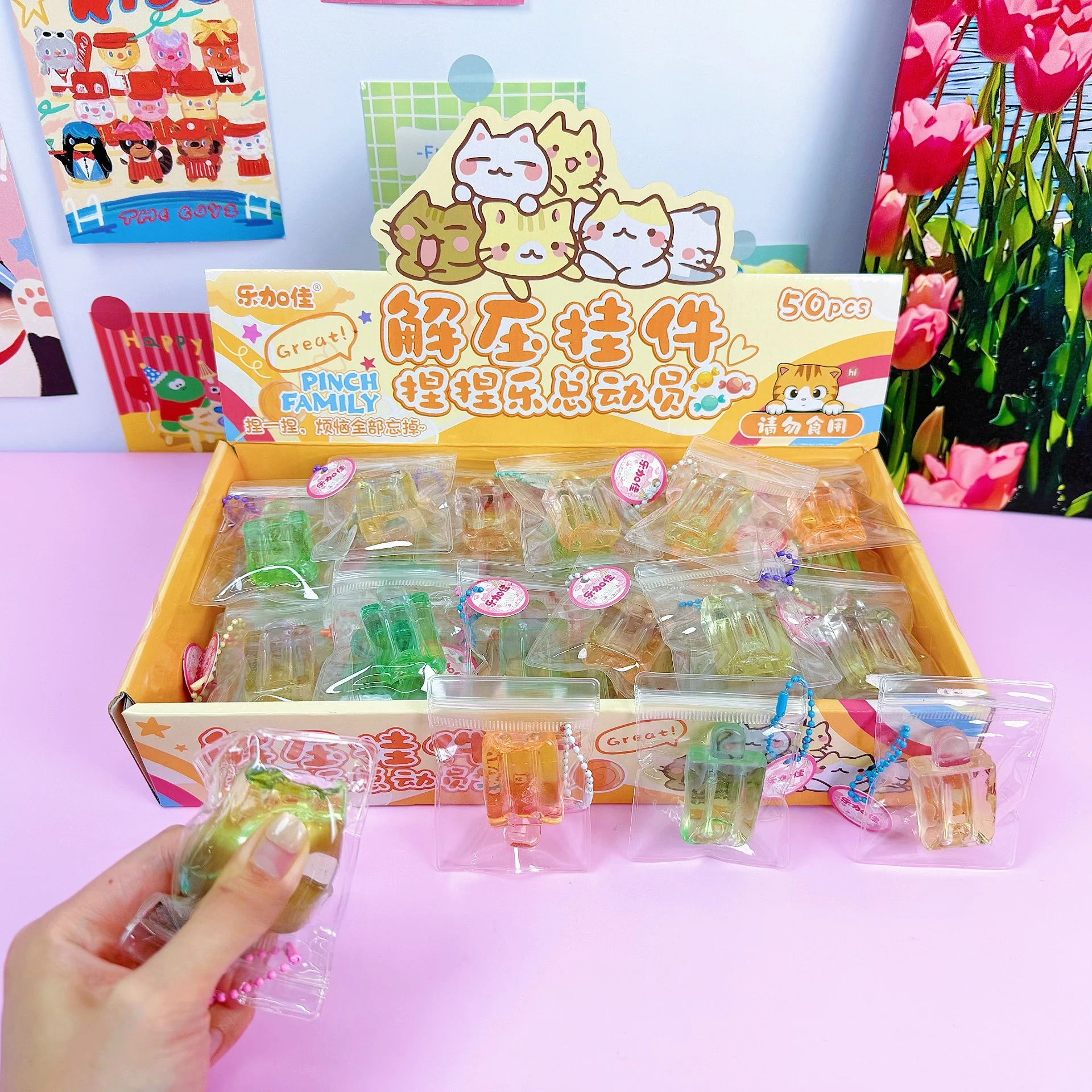 Mini Kristall-Eis am Stiel Quetschspielzeug, Stressabbau-Spielzeug, Entspannend, Angstlindernd, Stressabbau-Spielzeug Geschenk – Detail 3