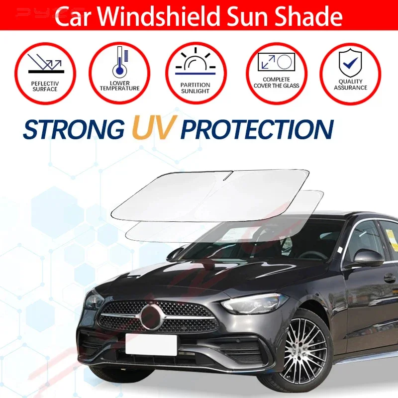 

Windshield Sun Shade For Mercedes Benz C Class W206 Sunshade Sun Visor Protector Foldable Blocks UV Rays Keep Car Cooler