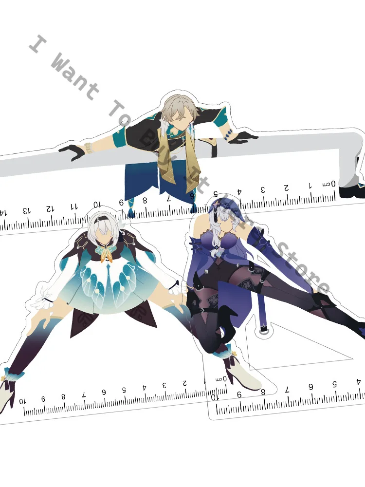 Anime Honkai: Star Rail Dan Heng Kafka Aventurine Dr. Ratio Jing Yuan Sampo Cosplay Ruler Student School Supplies Halloween Xmas