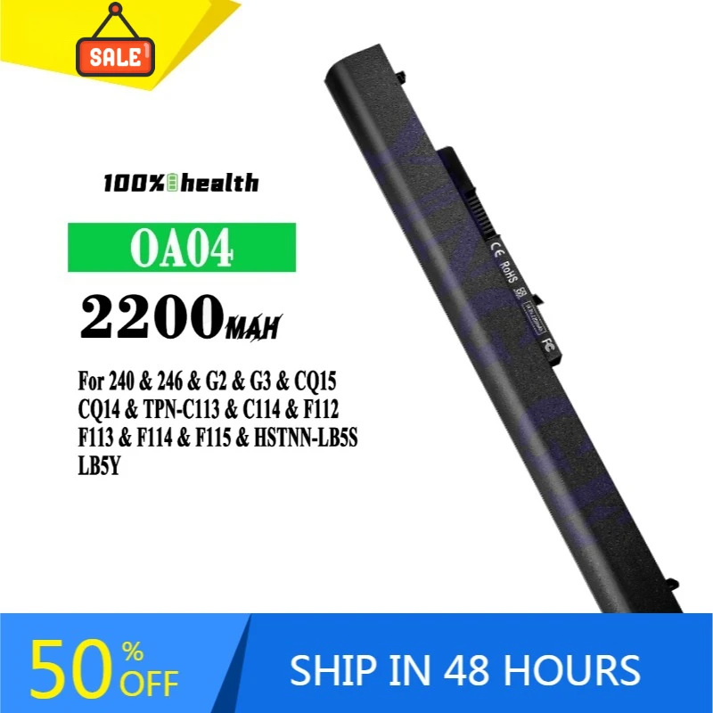 

OA04 2200mAh Laptop Battery for HP CQ15 CQ14 TPN-C113 C114 F112 F113 Rechargeable Batteries