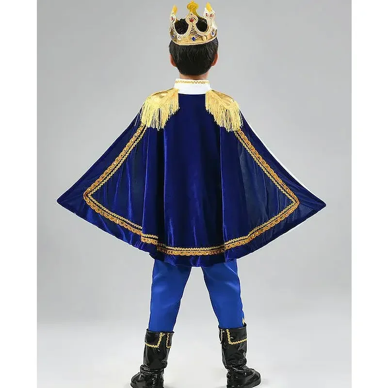 Seven Piece Halloween Children's Role Playing King Costume Fantasy European Royal Costume Christmas Gift Set