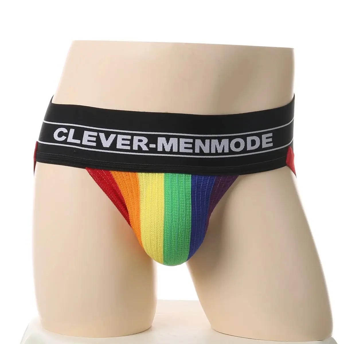 

Mens Underwear Rainbow G String Thongs Sexy Colorful Jockstrap Big Pouch Enhancer Jock Strap Low Waist Wide Waist Elastic Thong