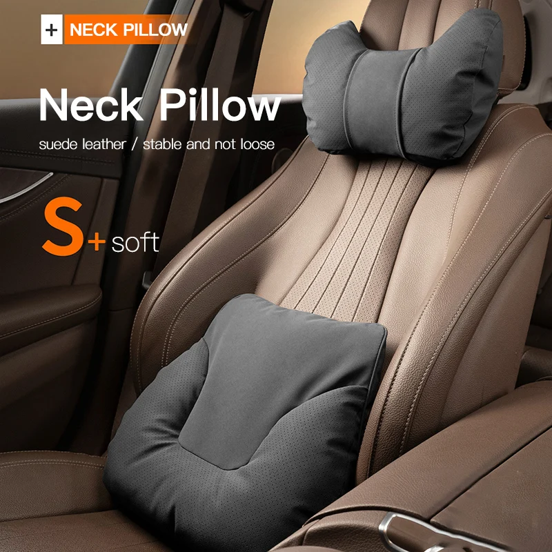 

Автомобильная подушка для шеи, мягкий комфортный коврик для поддержки талии сиденья, подголовник, дорожный коврик для Fiat 500 500C 500X 500L Abarth 695