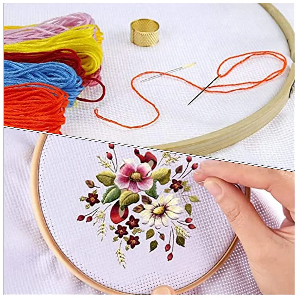 

8Pcs Cross Stitch Fabric Embroidery Gridding Cloth Supple Polyester DIY Cuttable for Curtains Cushions Pillowcases Decorative