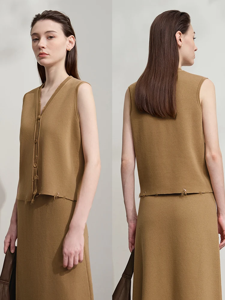 Amii vestidos minimalistas para mulher 2025 outono nova sólida malha o pescoço solto médio e longo camisola roupas femininas 1255tm4006