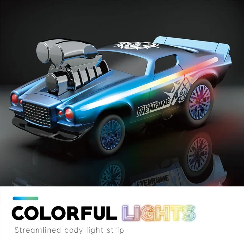 

Cross-border Amazon new Racing RC remote control car Luminous drift swing swing tail racing kids boy toy car וקטור fidget