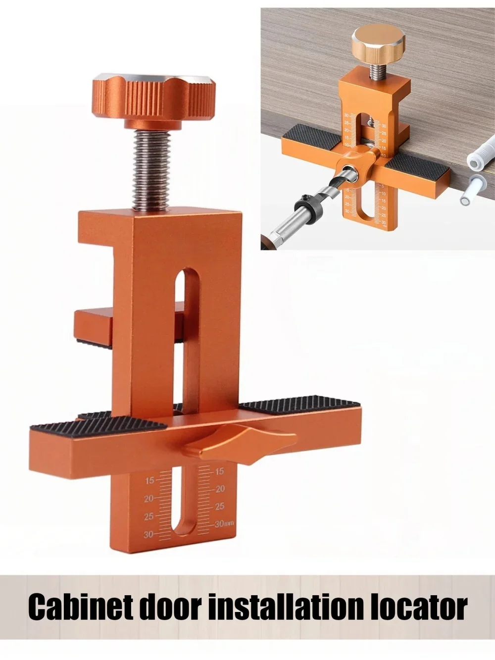Schranktür-Installationsvorrichtung 10mm Rebounder Gestanzte Montagevorrichtung 2-in-1 Schnelle Schranktür-Montageschablone Werkzeug – Detail 1