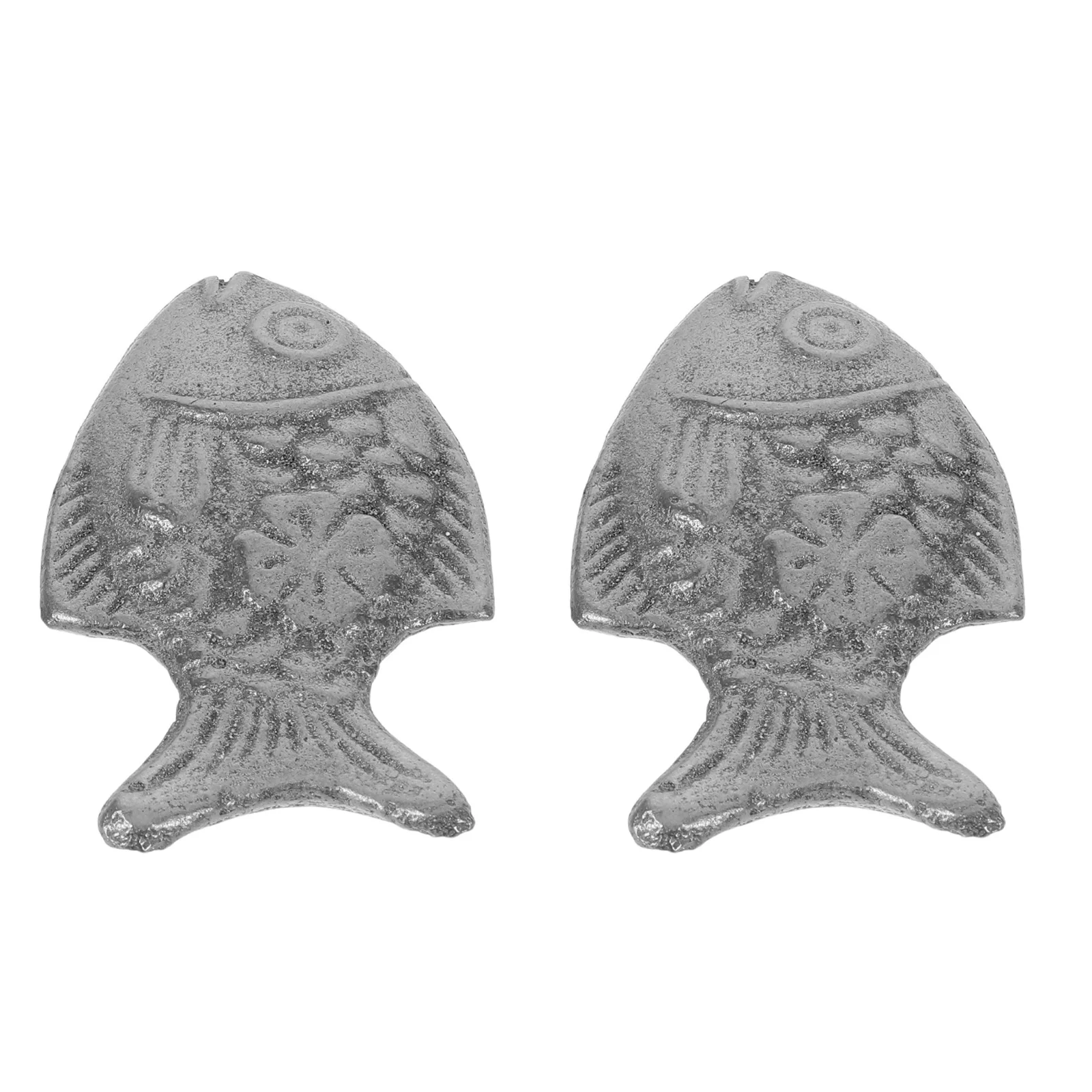 

2 Pcs Kitchen Utensils Food Grade Iron Fish Deficiency Tool Cooking Dark Grey Aid Boost for Sports Cast-iron