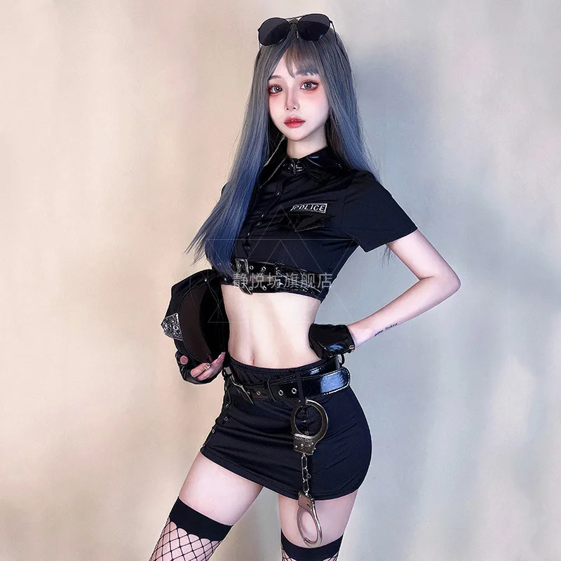 Police Cosplay Cosplay Anime Halloween Costume for Women 8-Piece Ds UniformsSubdue Temptation Performance Disfraz Y2k