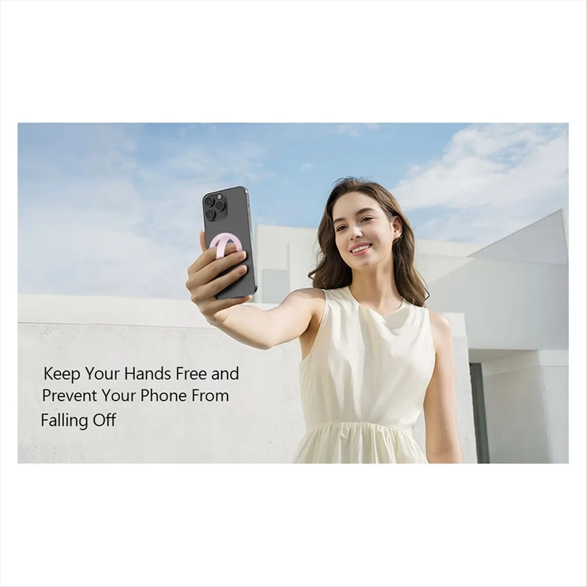 【A03R】 Silicone Suction Phone Case Mount, Hands-Free Holder, Silicon Adhesive Phone Stand Sticky Black