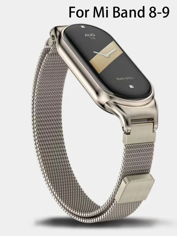 

Ремешок для xiaomi Mi Band 8 NFC, глобальная версия, аксессуар, сменный ремень Milanese Loop, браслет Pulseira Correa Mi Band 9, ремешок