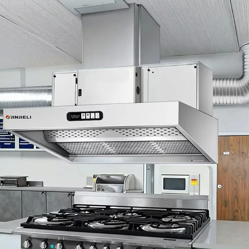 Customized Kitchen Exhaust Hood with Built in Electrostatic air Purifier ESP for Commercial Restaurants
