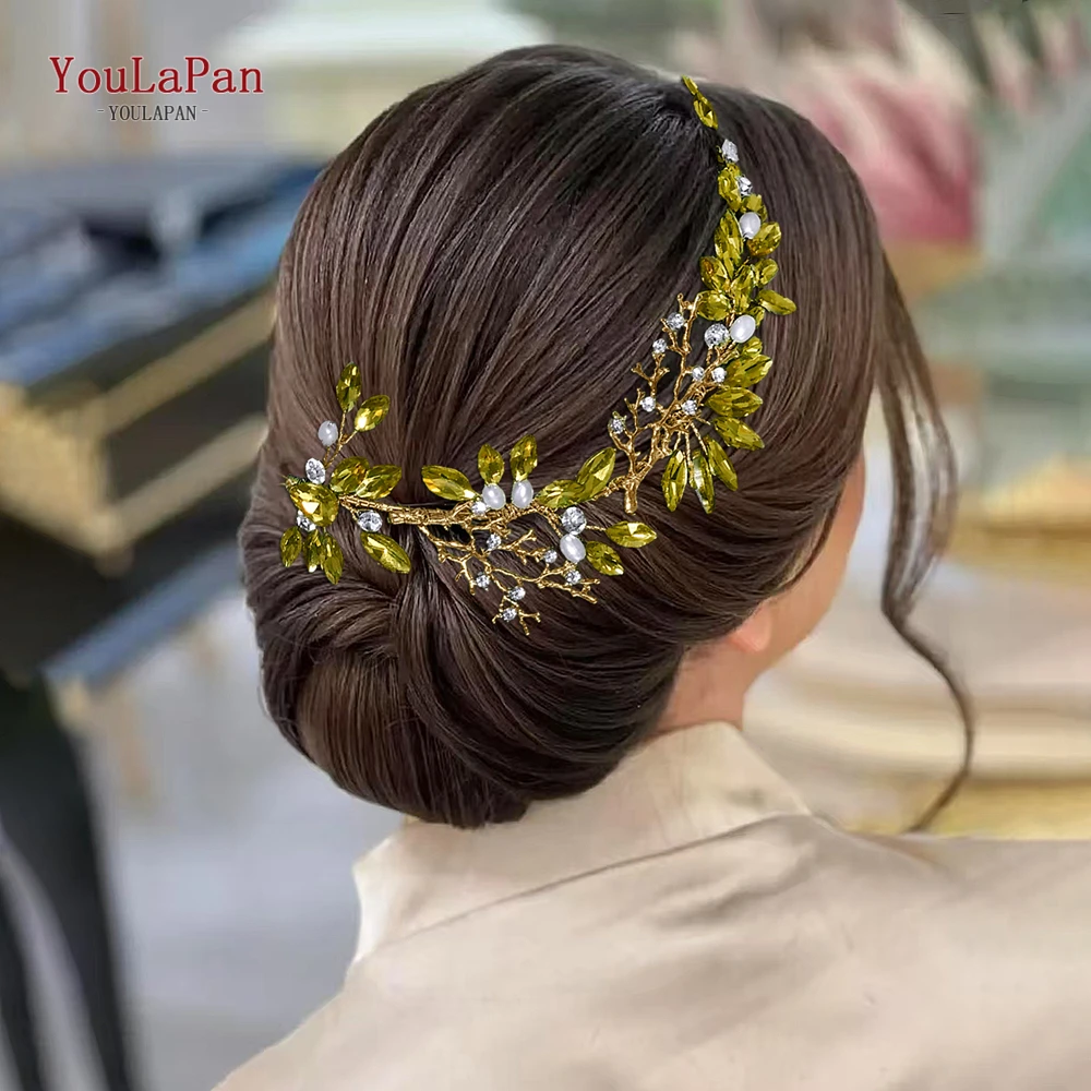 

TOPQUEEN Bridal Rhinestone Headpiece Bride Hair Accessories Pearl Headband Wedding Bridesmaid Hair Band Jewelry Hairwear HP876
