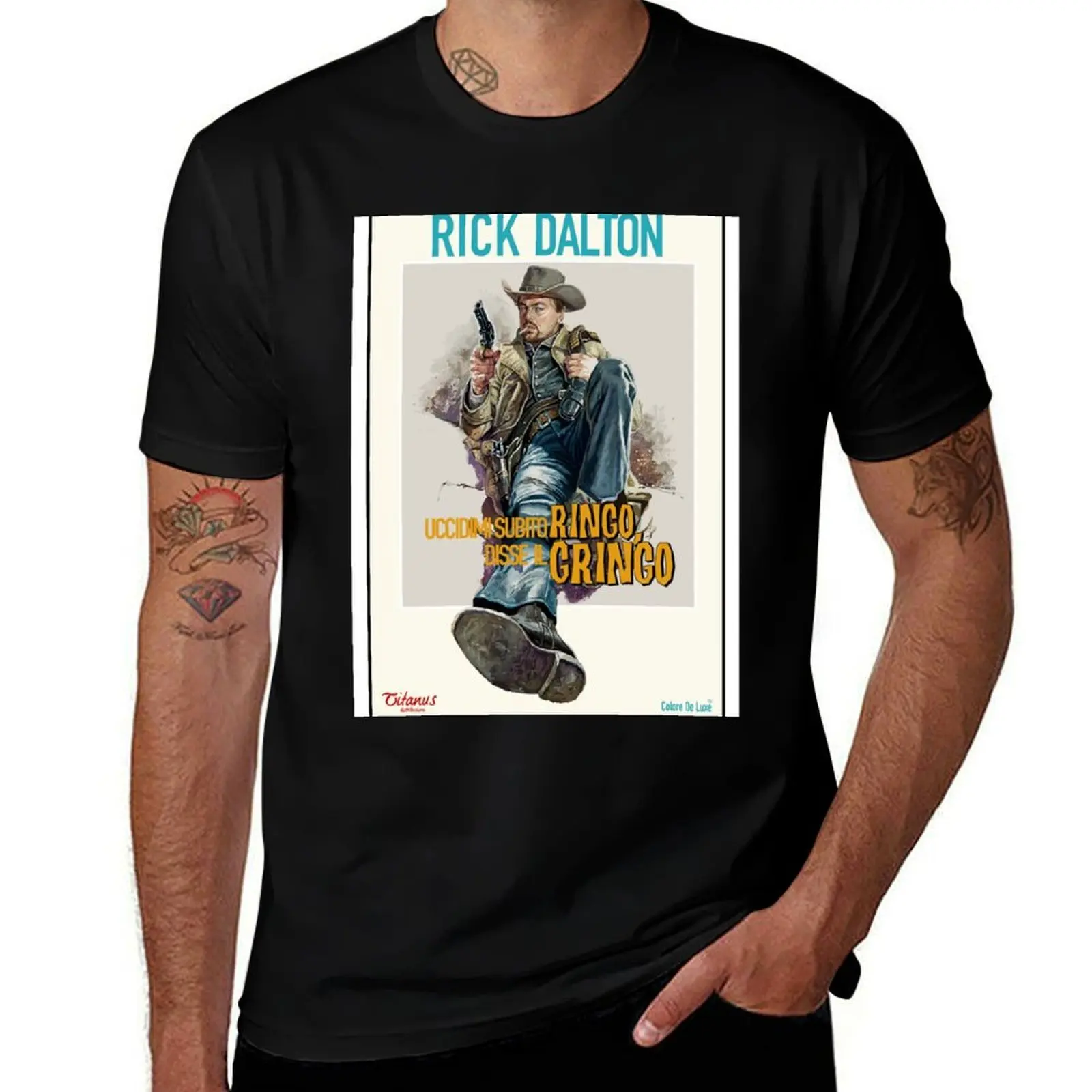 Ringo Gringo Print - Rick Dalton T-Shirt Vintage Style Printed Top T-Shirt