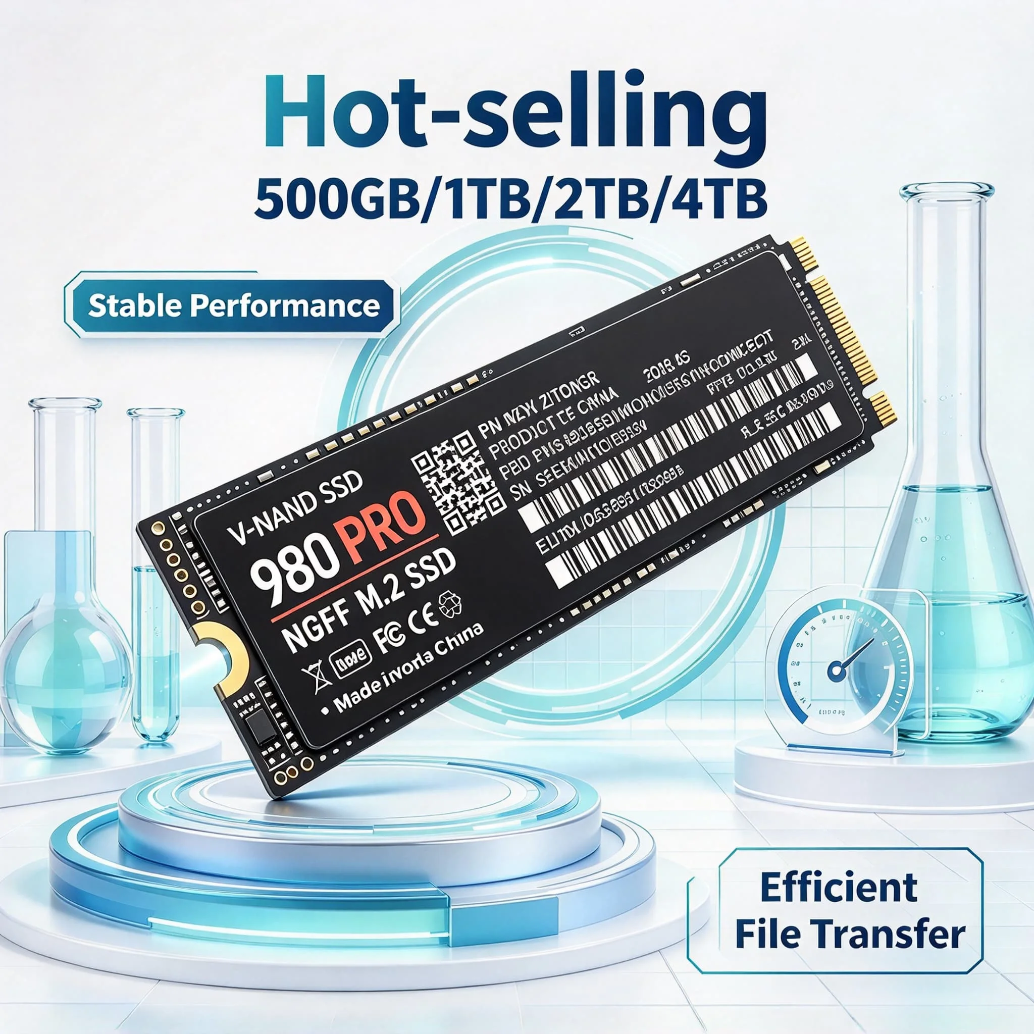 M2 SATA3 980 PRO NGFF SSD Inside Solid State Drive 500GB 1TB 2TB 4TB Internal Fast Hard Disk PC Drive Laptop Desktop Computer