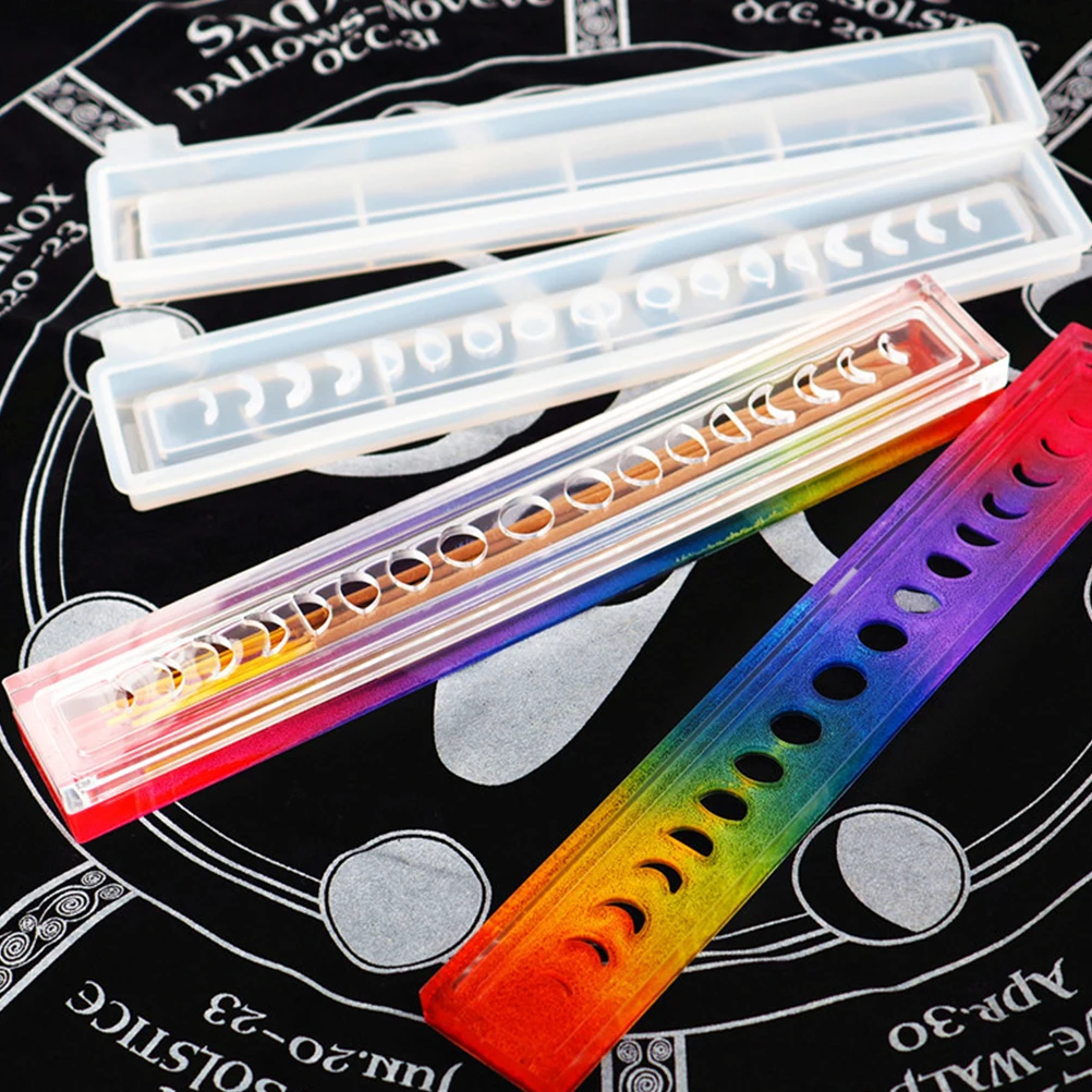 

Phases of Moon Mold Silicone DIY Epoxy Casting Incense Box Pendant Case Jewelry Storage Craft Nonstick Flexible Easy Demold