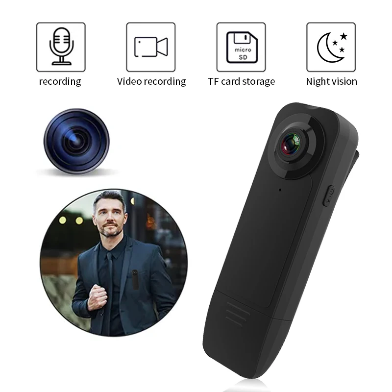 A18 HD Camera 1080P Wide Angle Night Vision Outdoor Recording TF Card ABS Plastic athlete High Definition Pixels