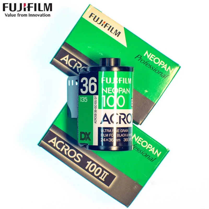الأصلي فوجيفيلمي 135 مللي متر أبيض وأسود فيلم Acros II 36 المهنية 1/10 لفة 100 درجة سلبية ل كوداك (يناير 2026)