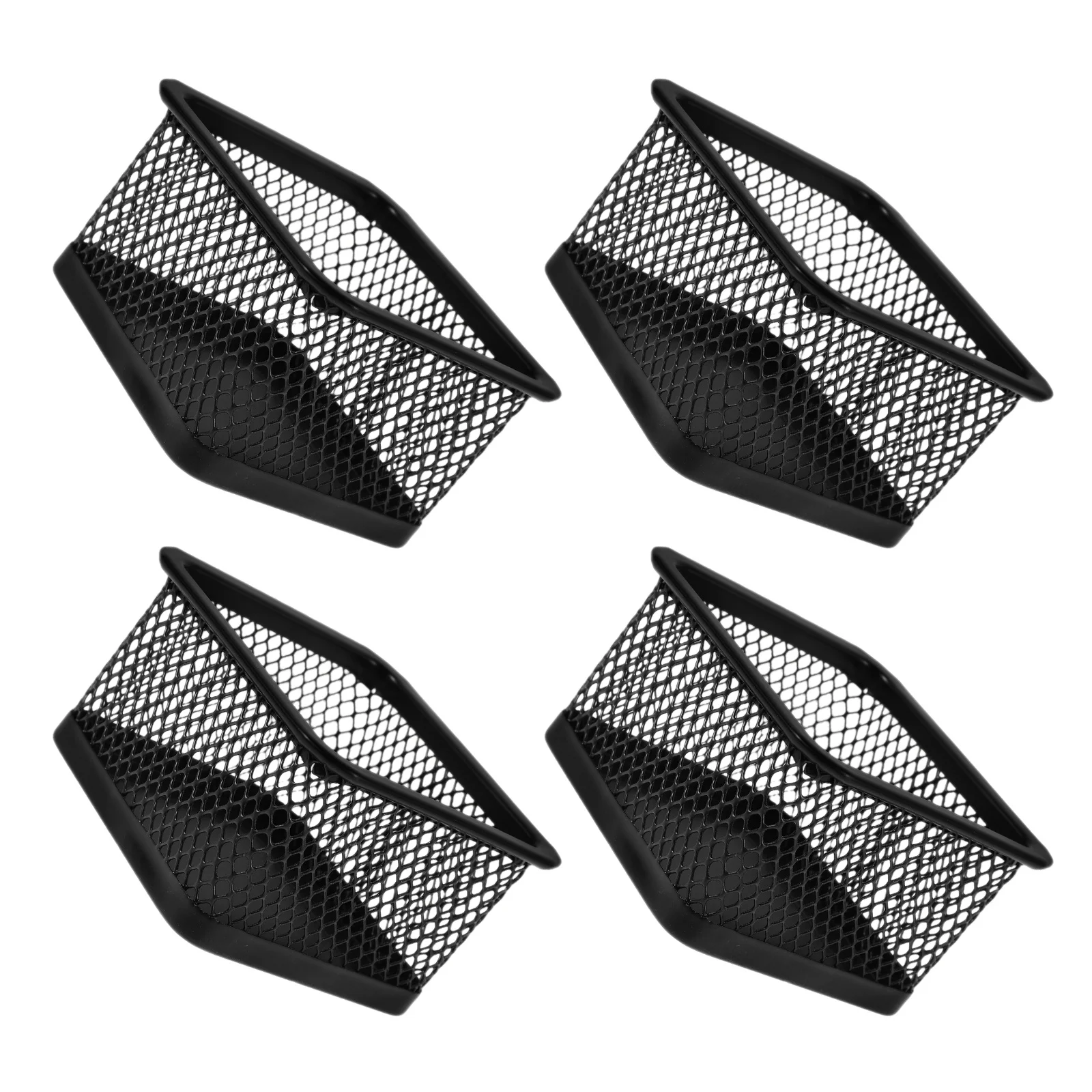 

4pcs Paper Clip Organizer Metal Mesh Desk Storage Box For Office Supplies Space Saving Binder Clip Holder Multifunctional Desk