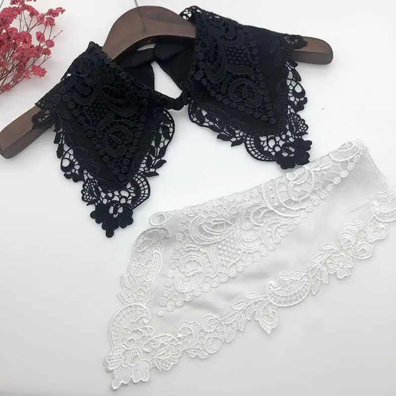 50LE Mulheres Poliéster Renda Falso Colar Destacável Top Meninas Roupas Acessórios