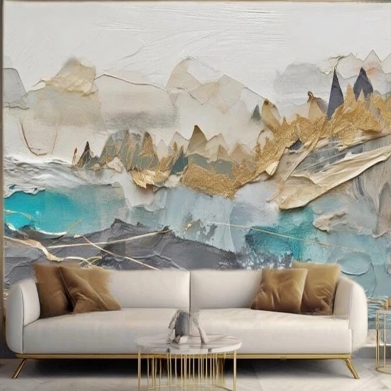 

Современные 3D-обои с абстрактным пейзажем, имитация масляной живописи, настенное панно для гостиной, спальни, офиса, декоративные обои, фон
