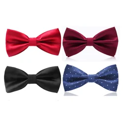 Bow Tie, Children's Wine Red, Black Formal Shirt, Men's British and Korean Version Bow Tie, Party Accessories