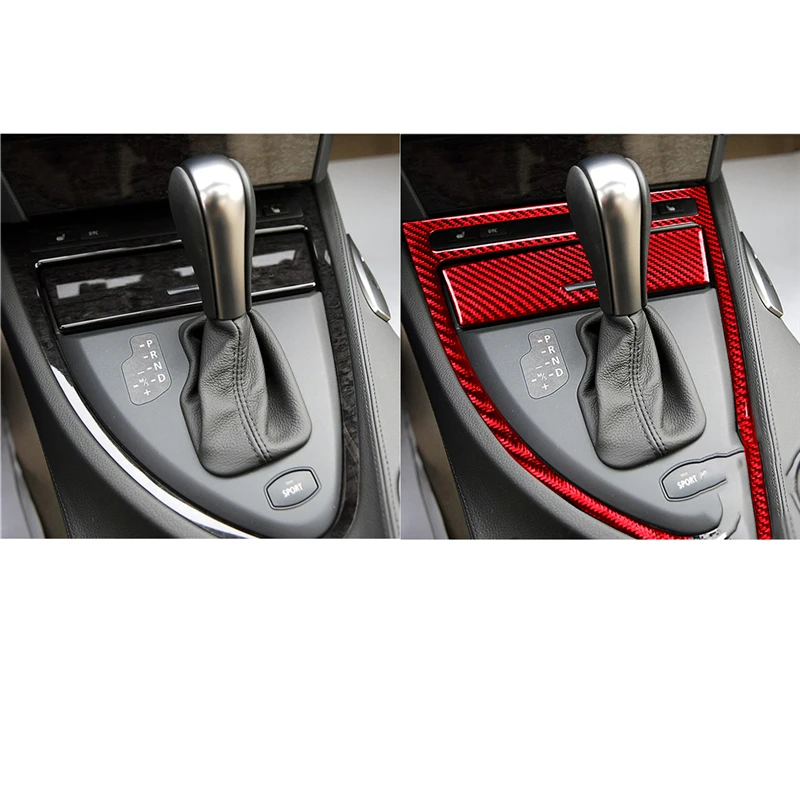 

For BMW 6 Series M6 E63 E64 2004 2005 2006 2007 2008 2009 2010 Carbon Fiber Red Stickers Car Interior Decorative Accessories