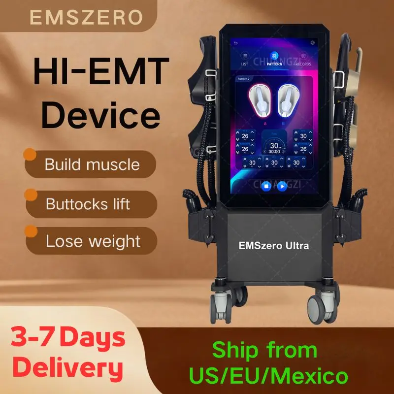EMSZERO NEO PRO 6500W 15Tlsa 200Hz RF Body Sculpting Machine Fat Burn Muscle Tone Device 4 5 Handles 6500W  HI-EMT