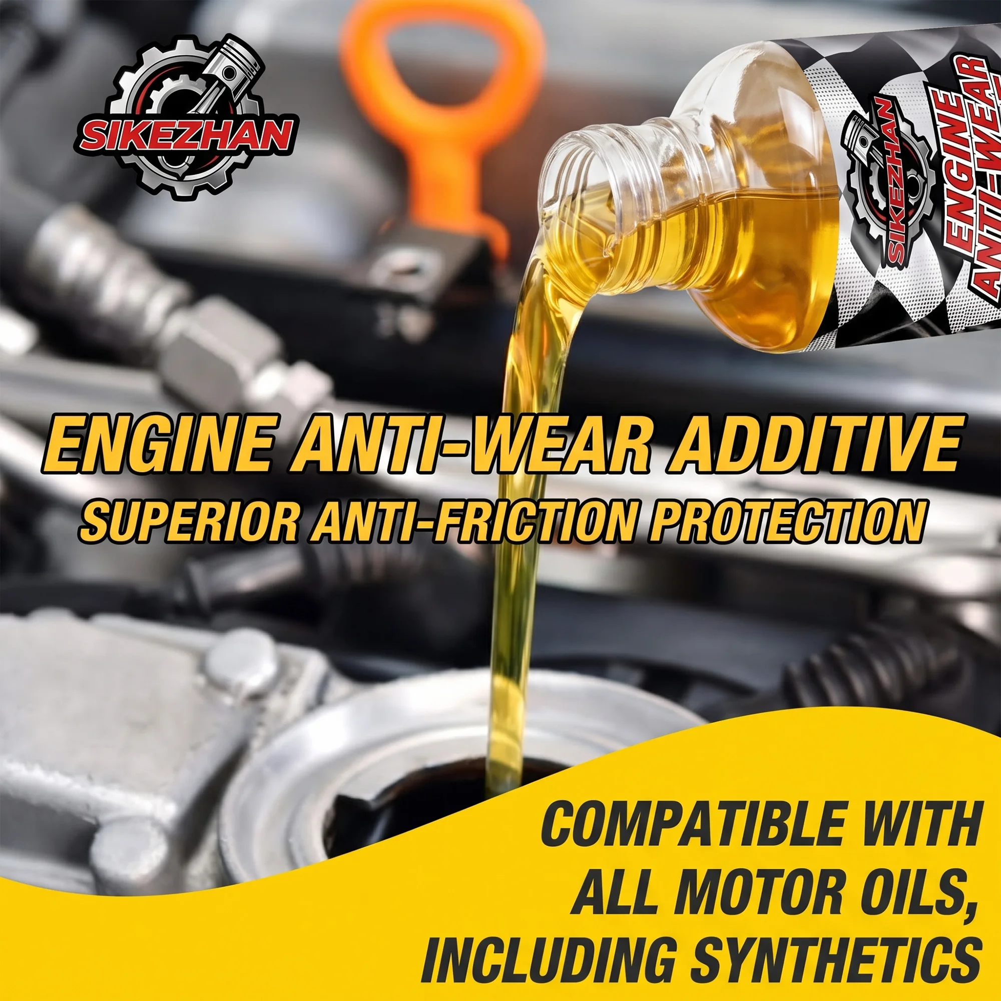 SIKEZHAN 100ml Engine Anti Wear Additive Superior Anti Friction Motor Oil Treatment Protection for Car Noise Reduction Care
