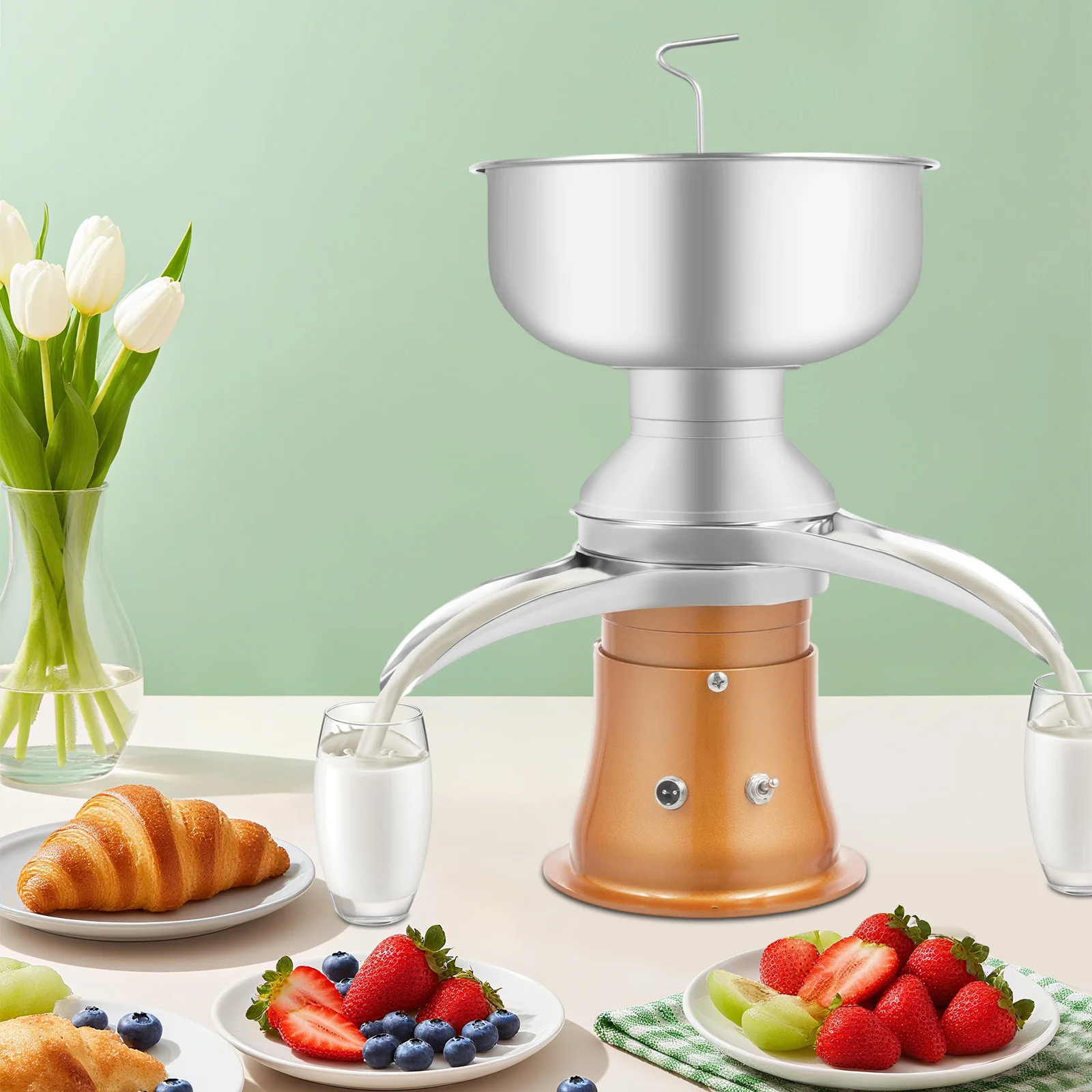 Écumoire centrifuge commerciale 50L/H 30W, Machine domestique pour le beurre et le lait, séparateur 