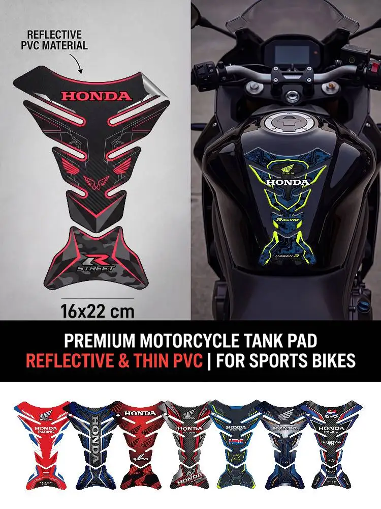 Adesivo Protettivo Universale in PVC per Serbatoio Moto HONDA, Protezione Tappo Serbatoio, Sticker da Corsa