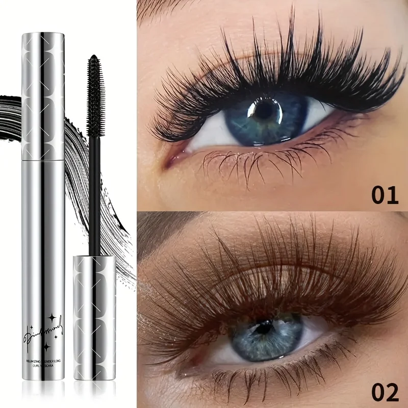 Mascara per ciglia Mascara allungante spesso impermeabile Curling Lungo nero/marrone Estensione ciglia Mascara volumizzante impermeabile