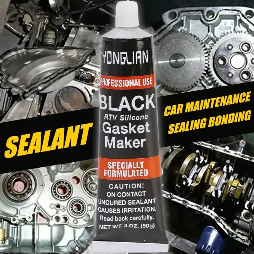 1pc Motor Gasket Sealant Automotive Engine Sealant Adhesive High Temperature Black RTV Silicone Gasket Maker Car Glue