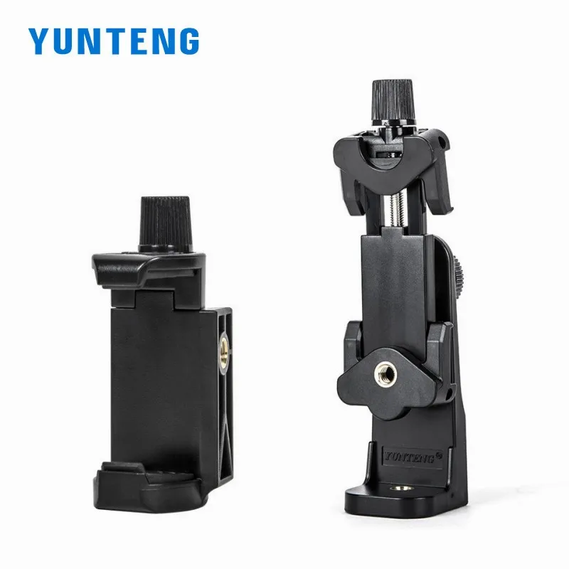YUNTENG Mobile Phone Clip for iPhone Xiaomi Samsung Tripod Selfie Stick Cross Bar Smartphone Live Stream Photography Accessory
