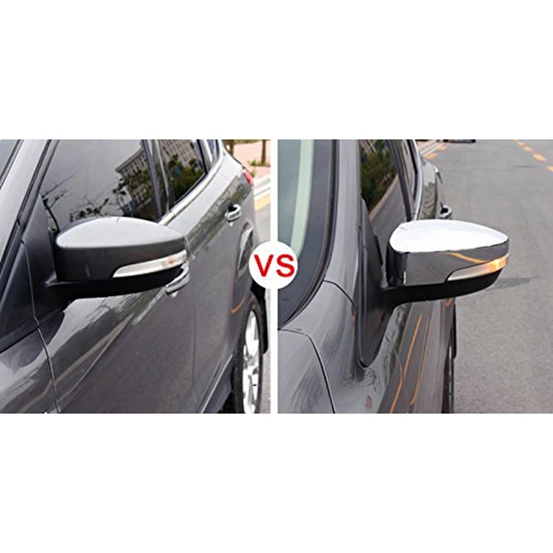 

A77Q-Накладки на боковые зеркала, внешняя крышка зеркала заднего вида для Ford Escape Kuga 2013-2019, хром, 2 шт.