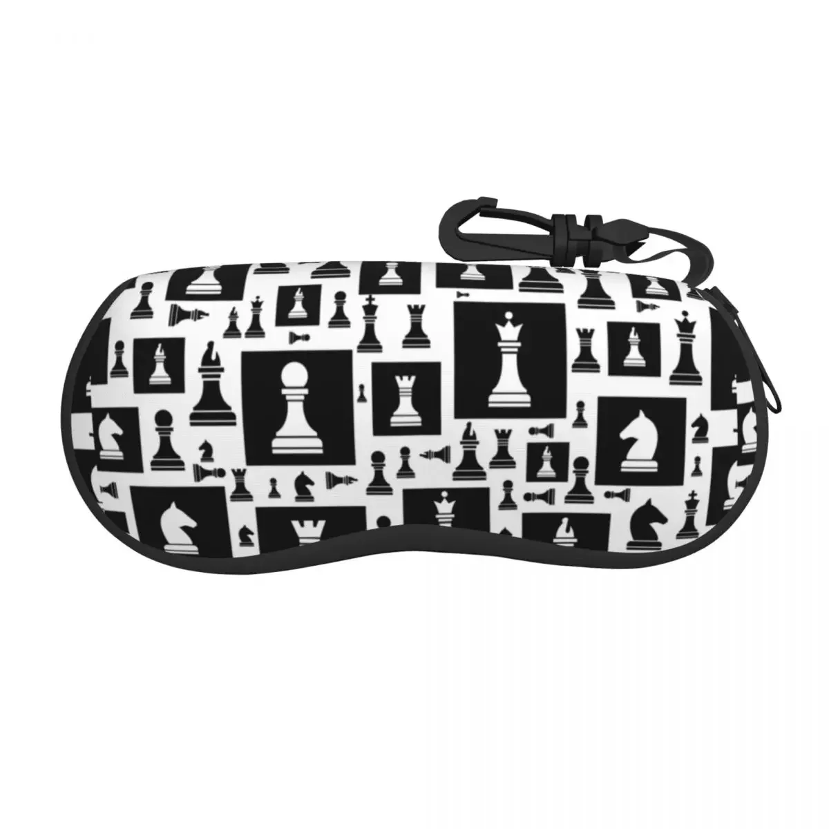 Custom Chess Pieces Pattern Glasses Case Cool Chess Lover Chessboard Shell Eyeglasses Case Sunglasses Box