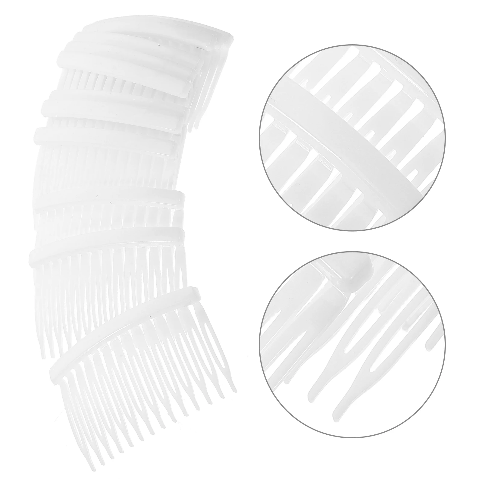 

50 Pcs Hair Clips for 's Accessories Comb Clip-on U-shape Side Combs White U-shaped Mini French