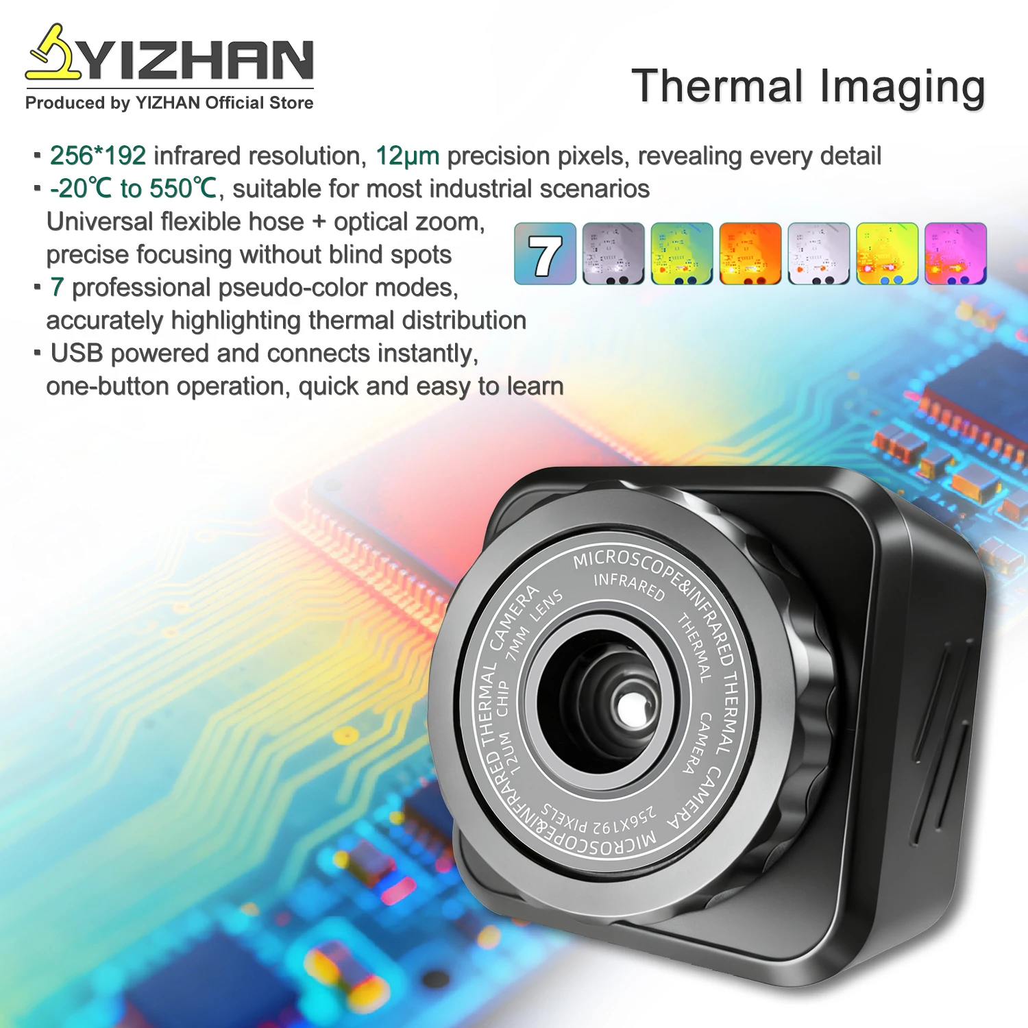 كاميرا مجهر حراري YIZHAN بدقة  - مراجعة Electronics Repair Images وسعره